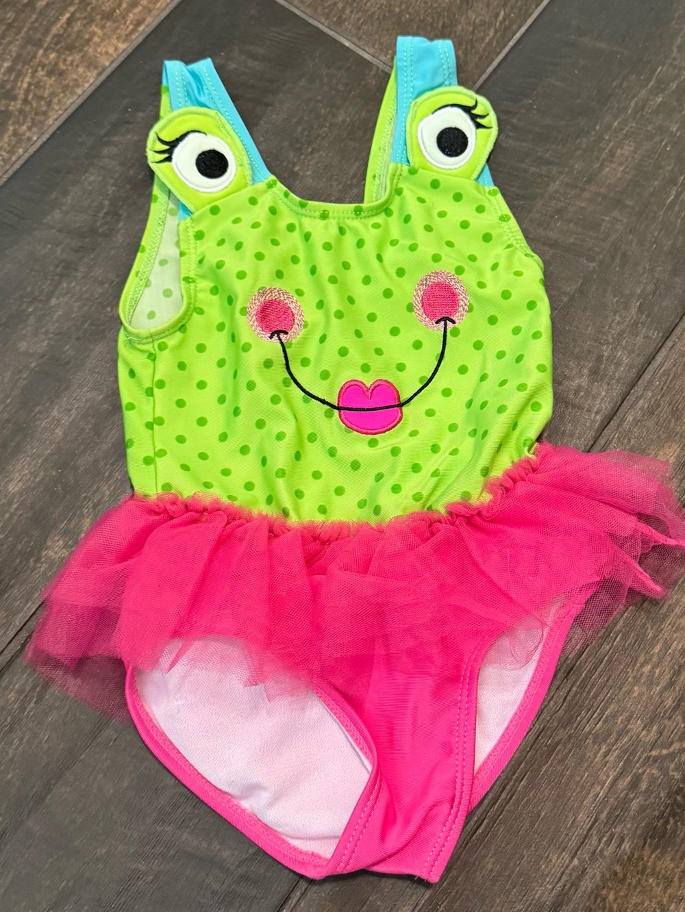 EUC Candlesticks One-Piece Frog Face Swimsuit